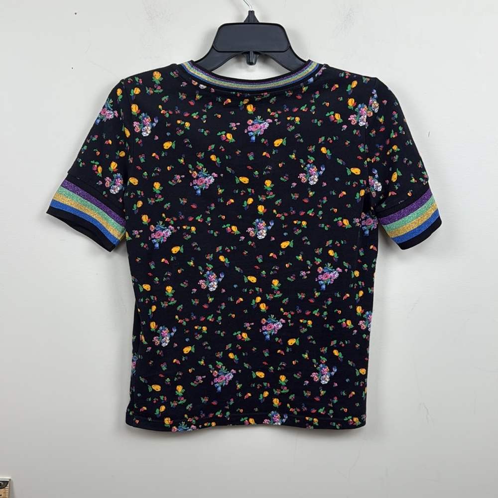 - & other stories stretchy floral crew neck pull over t shirt small - Picture 8 of 9